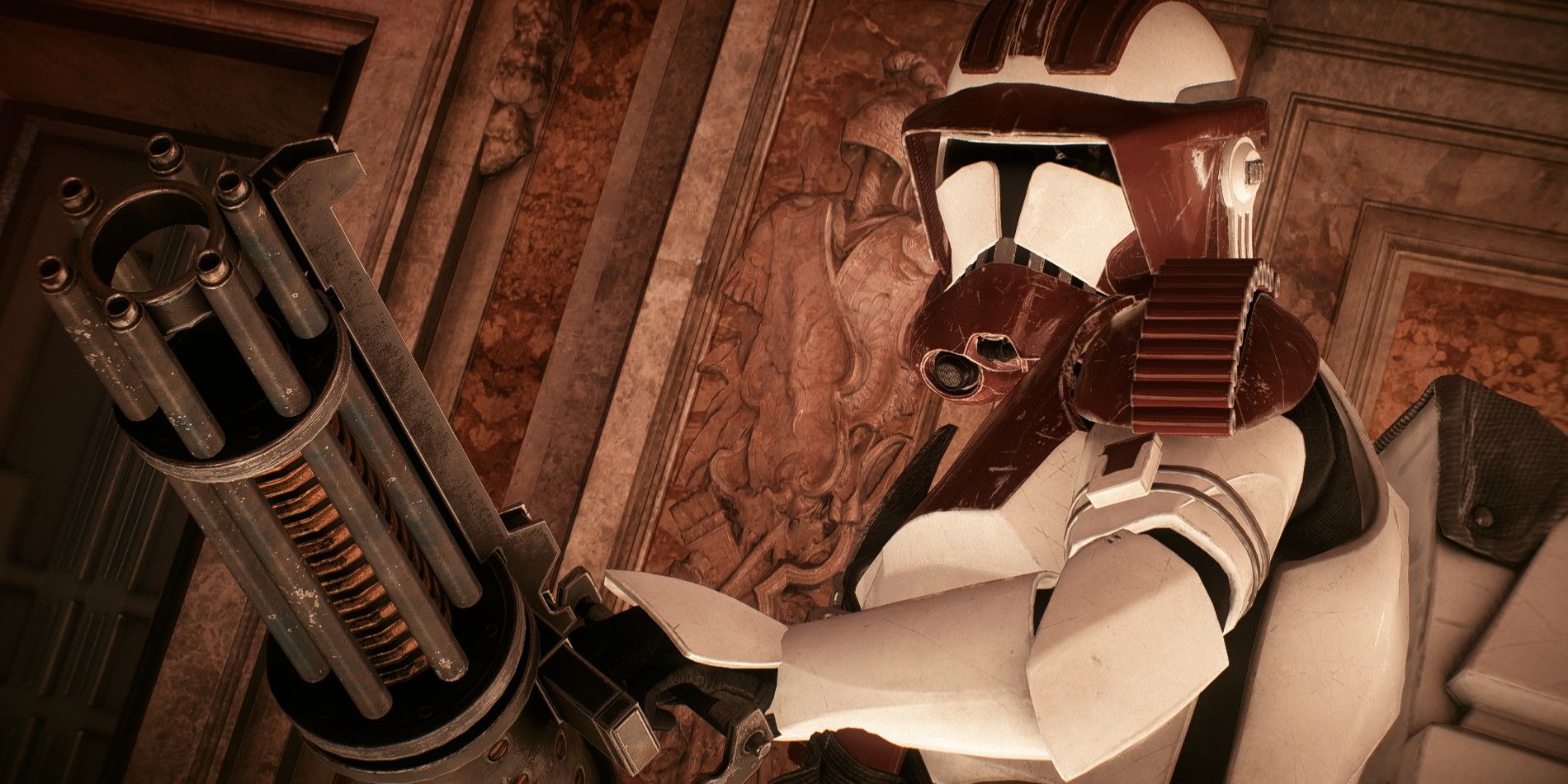 Heavy holding Sentry Chaingun in Star Wars Battlefront 2