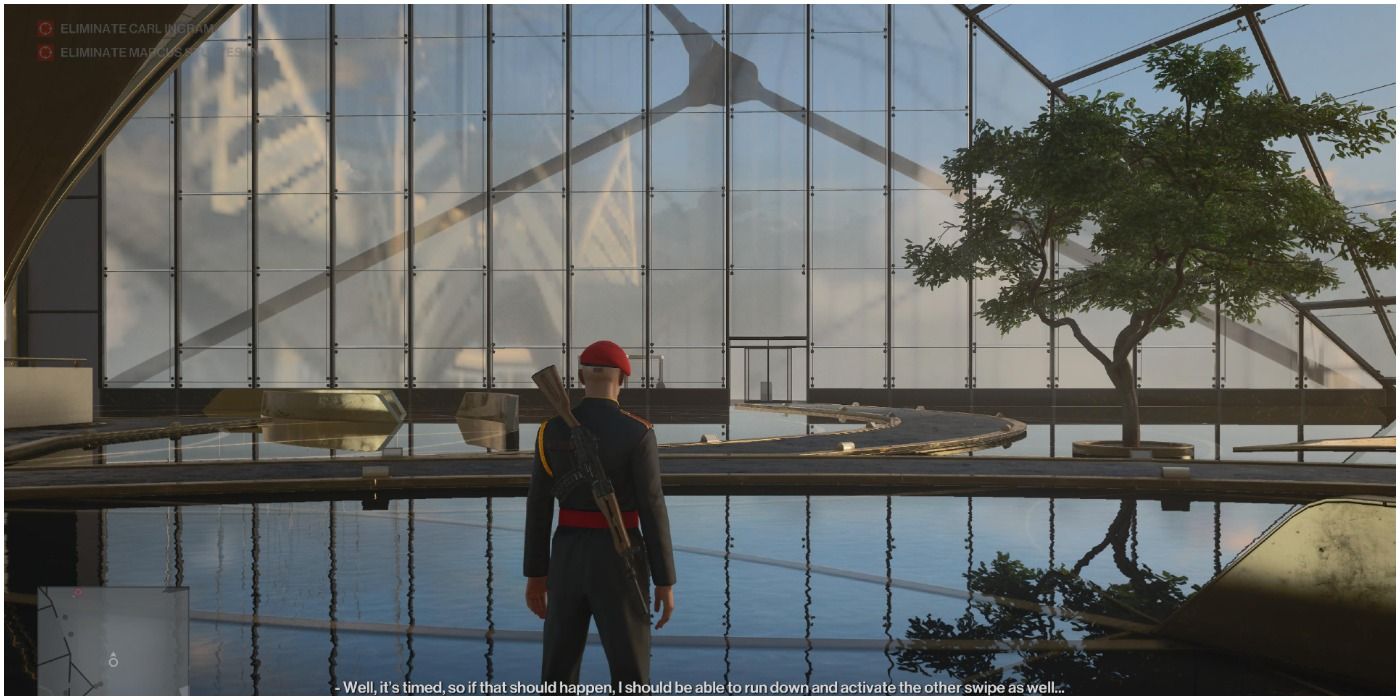 Courtyard area in Hitman 3's Dubai level