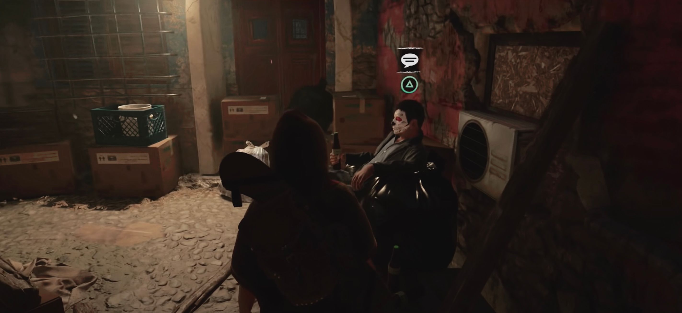 Lara Conversing With Man