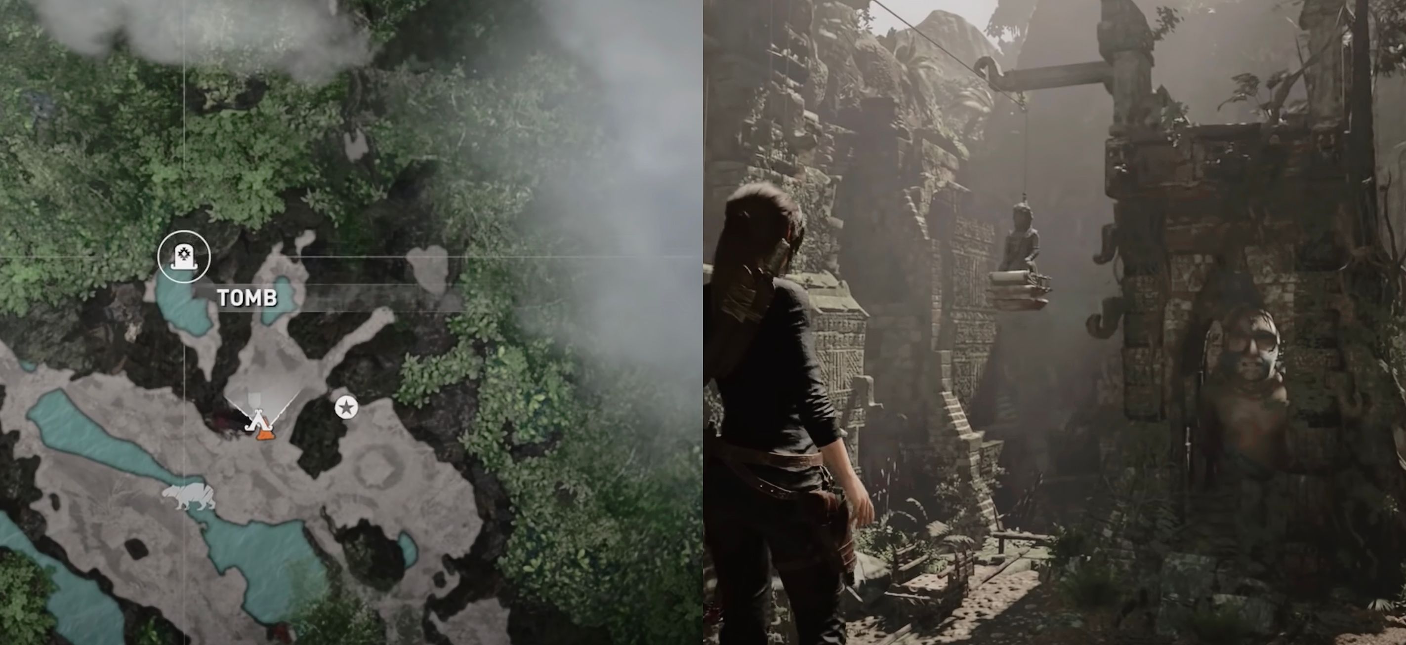 Judge's Gaze Location And Lara In Tomb