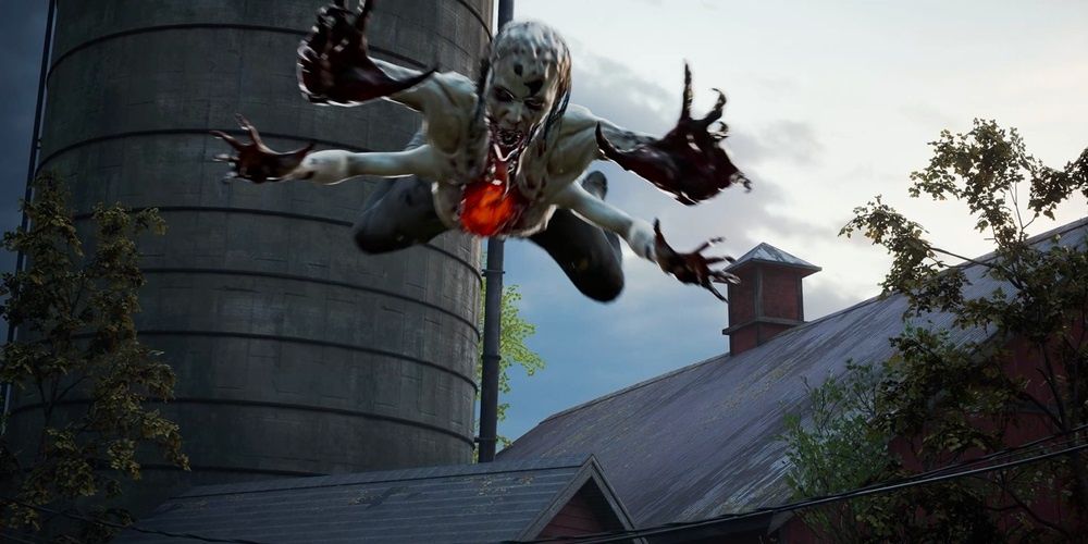 the hocker special infected of back 4 blood mid-jump attack