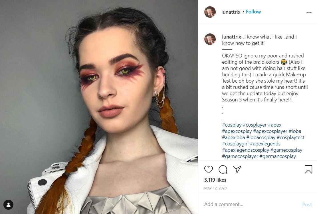 Loba Cosplay from Apex Legends by Lunattrix on Instagram