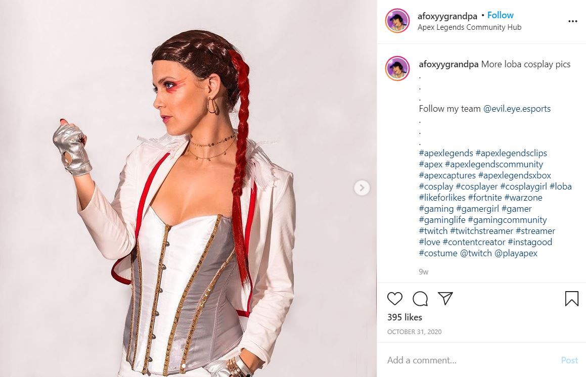 Loba Cosplay from Apex Legends by afoxyygrandpa on Instagram