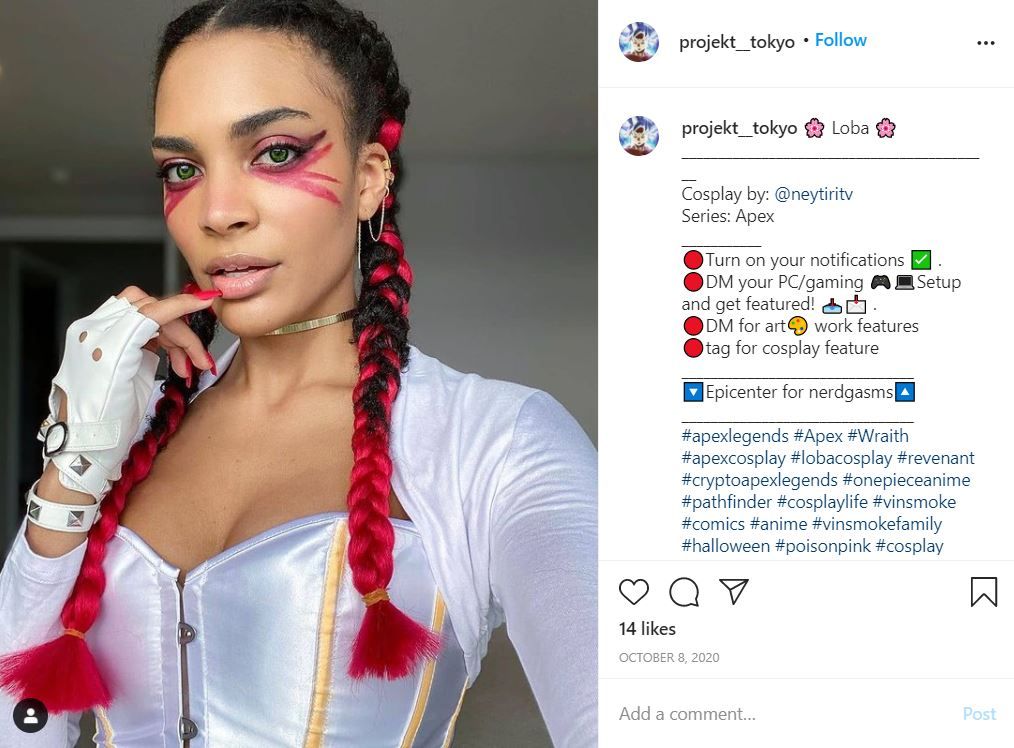 Loba Cosplay from Apex Legends by Sydeontv on Instagram