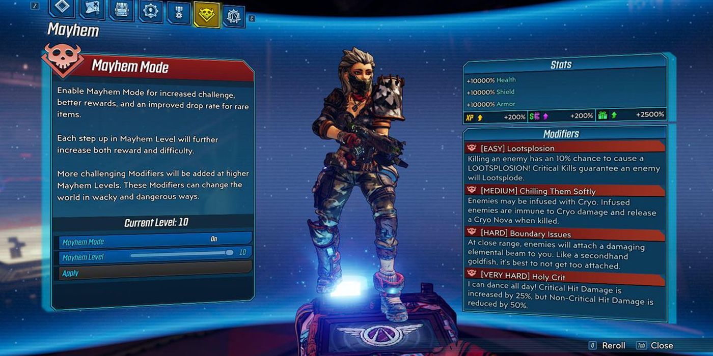 Borderlands 3: A Look At The Mayhem Mode Modifiers