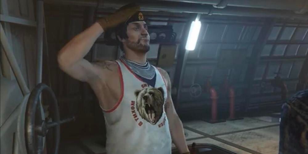 Pavel GTA Online saluting
