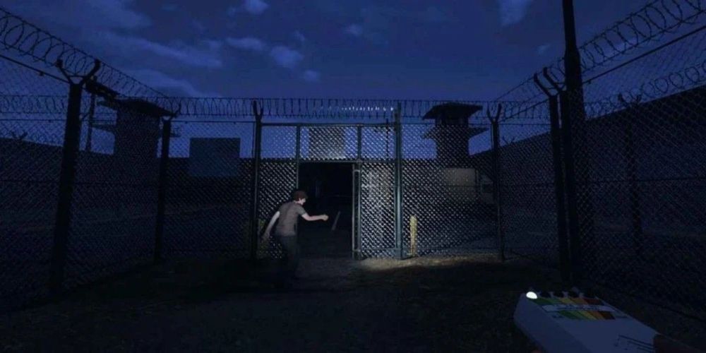 Two players playing on the prison map in Phasmophobia