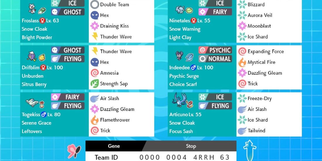 The Frozen Stop Rental Battle Team for Pokemon Sword & Shield