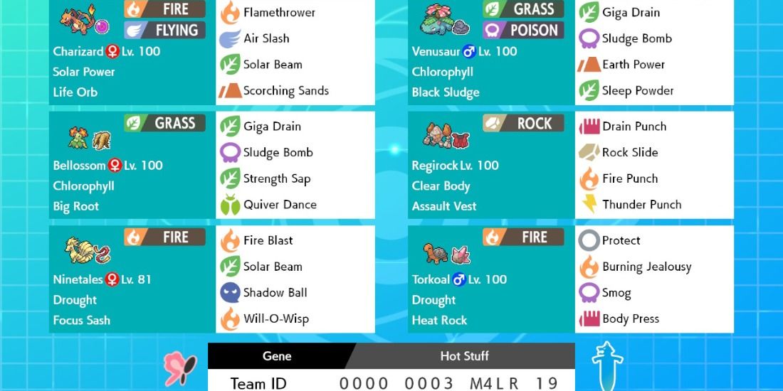The Hot Stuff Rental Battle Team for Pokemon Sword & Shield