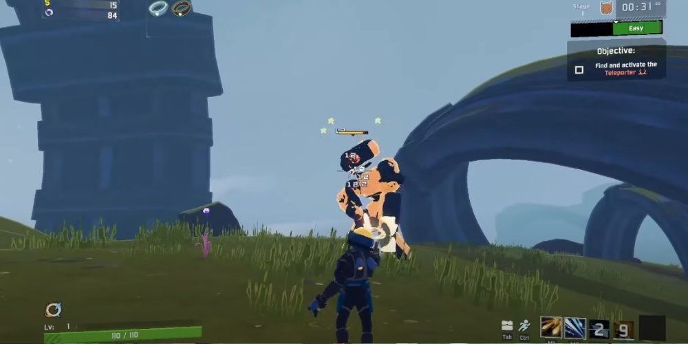 Risk Of Rain 2 Commando Firing With Suppressive Fire