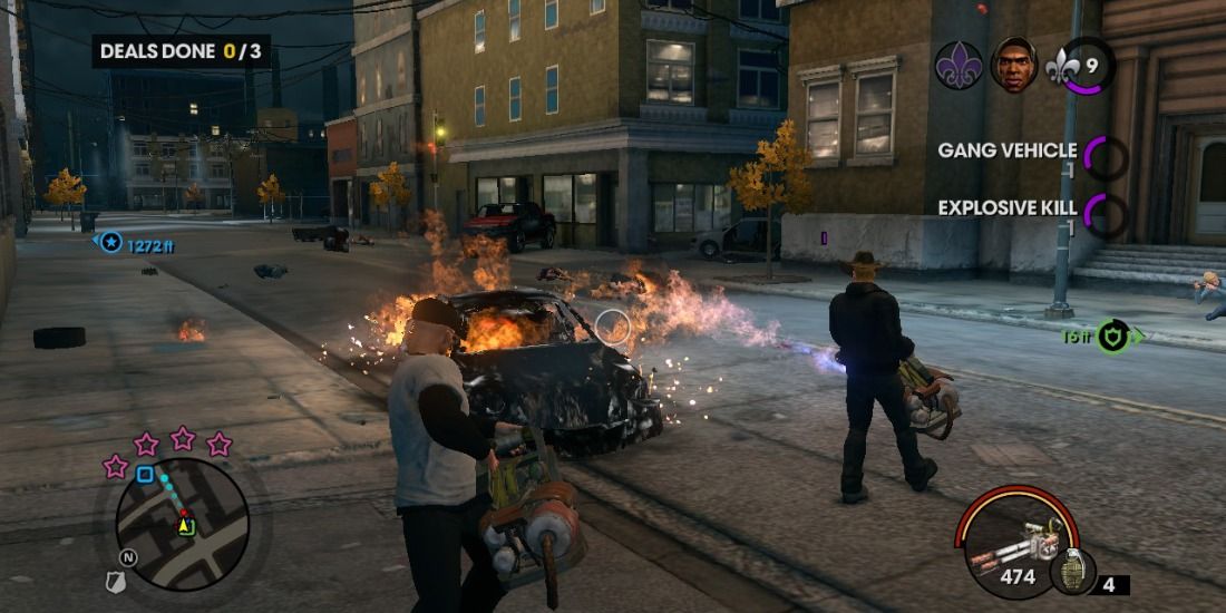 Burning cars in Saints Row 3