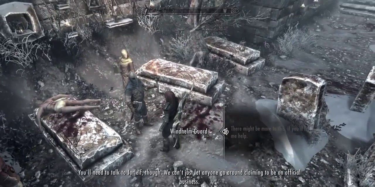 Talking to Windhelm Guard in Skyrim