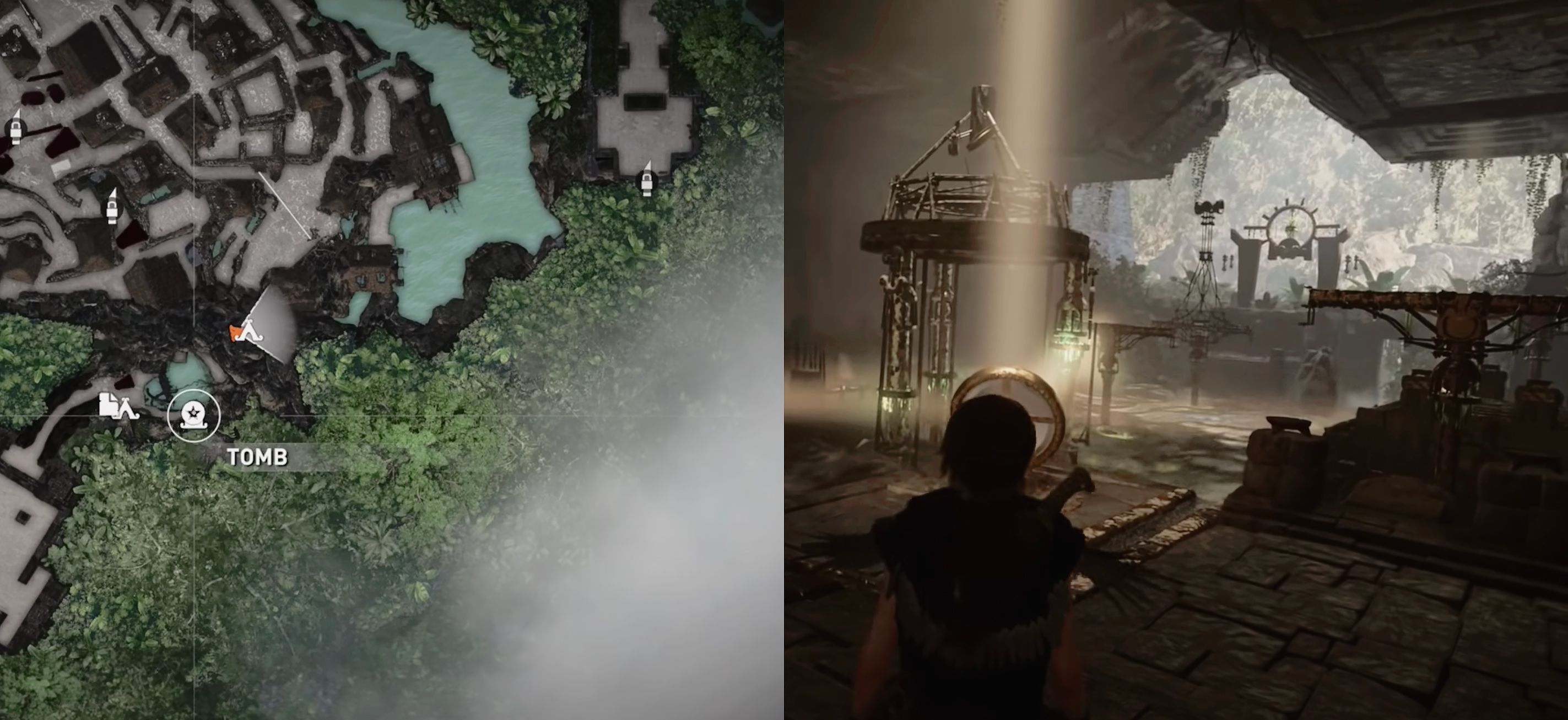 Temple Of The Sun Map Location And Lara In Tomb