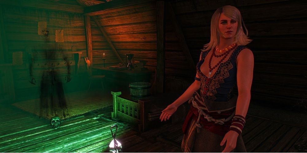 The Witcher 3 Keira Metz With Spirit In The Background