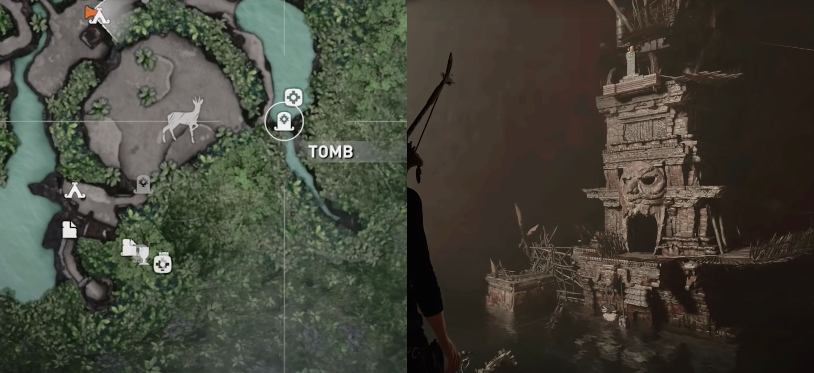 Thirsty Gods Map Locations And Lara In Tomb