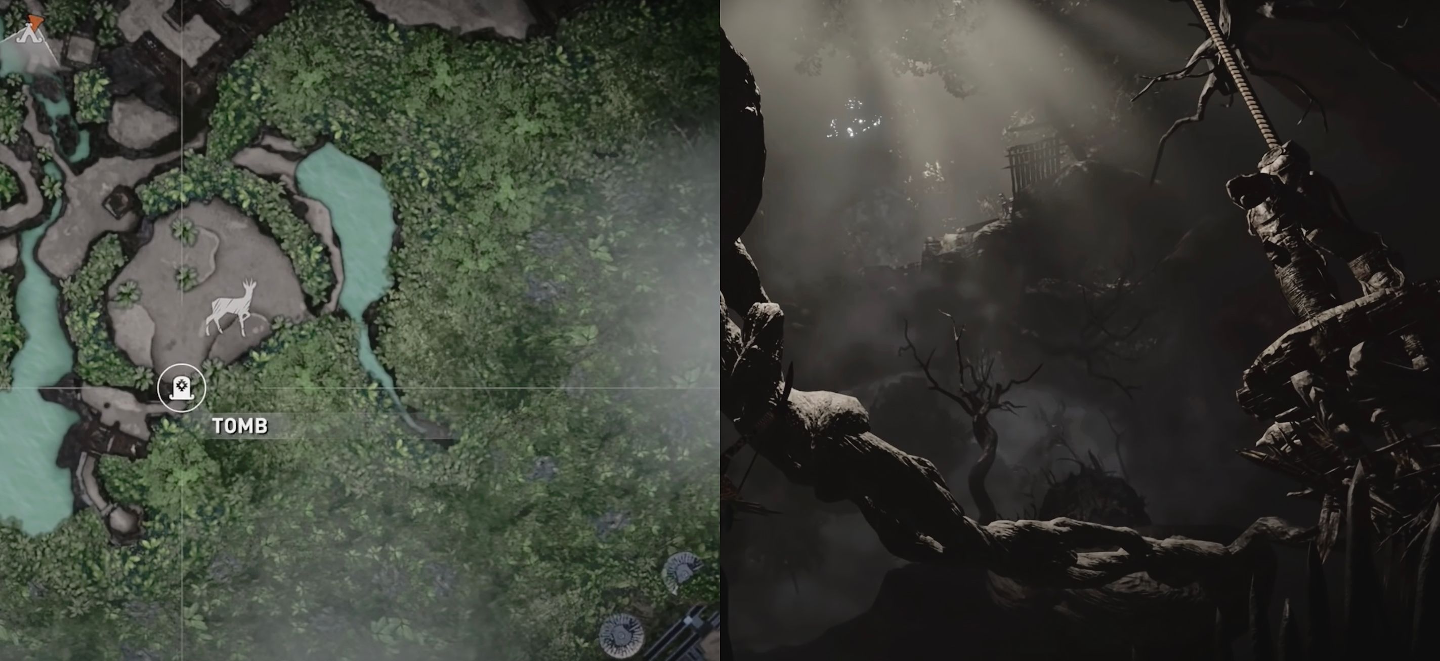 Tree Of Life Map Location And Lara In Tomb