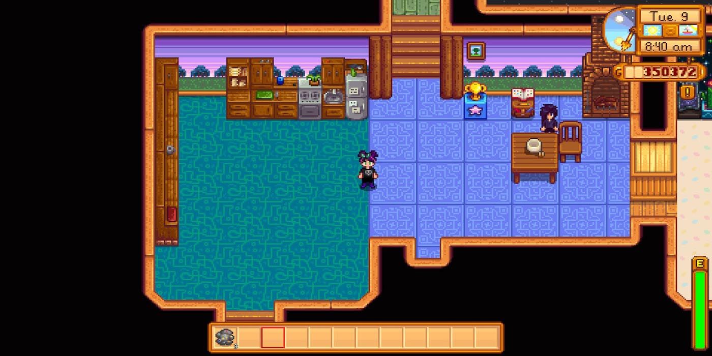 Turquoise Squiggle Floor Stardew Valley