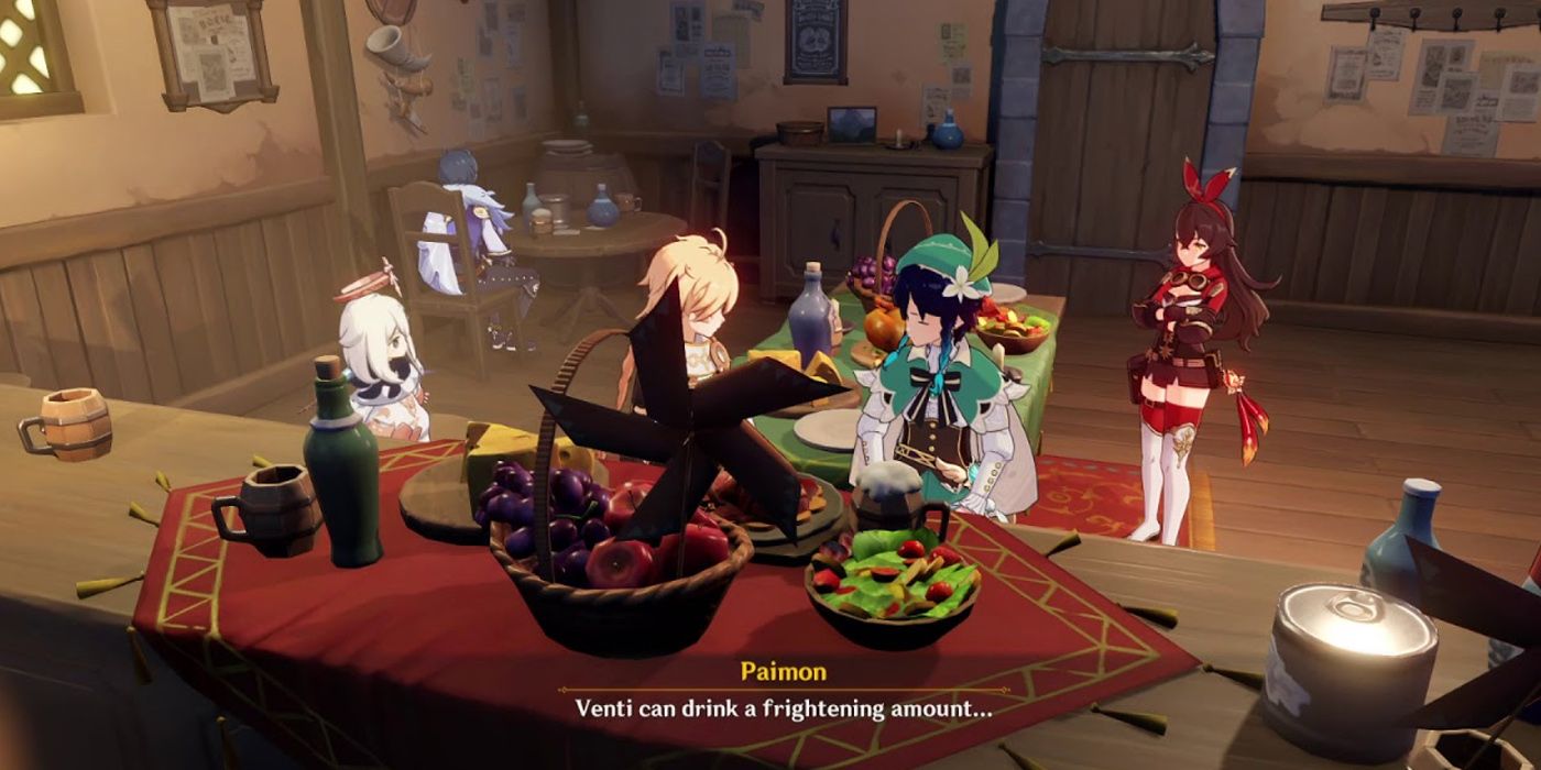 Genshin Impact: Venti Sure Can Drink A Lot