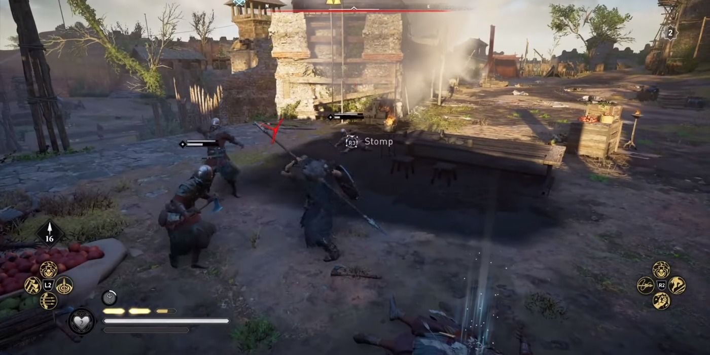 Eivor using a spear and shield in Assassin's Creed Valhalla
