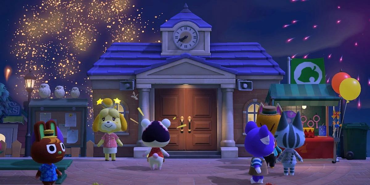 Summer fireworks in Animal Crossing: New Horizons