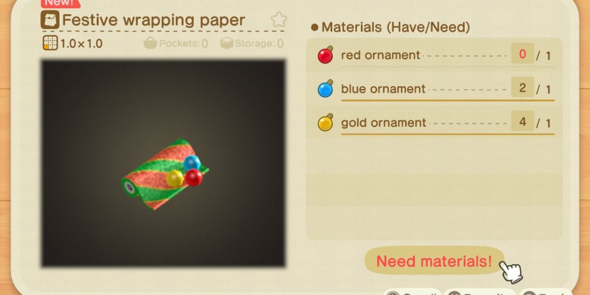 Festive Wrapping Paper DIY in Animal Crossing: New Horizons