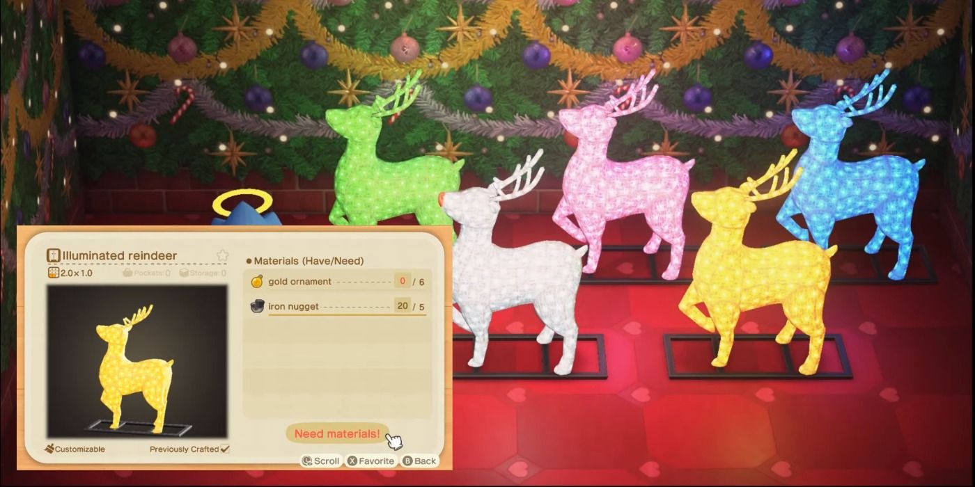 Illuminated Reindeer DIY in Animal Crossing: New Horizons