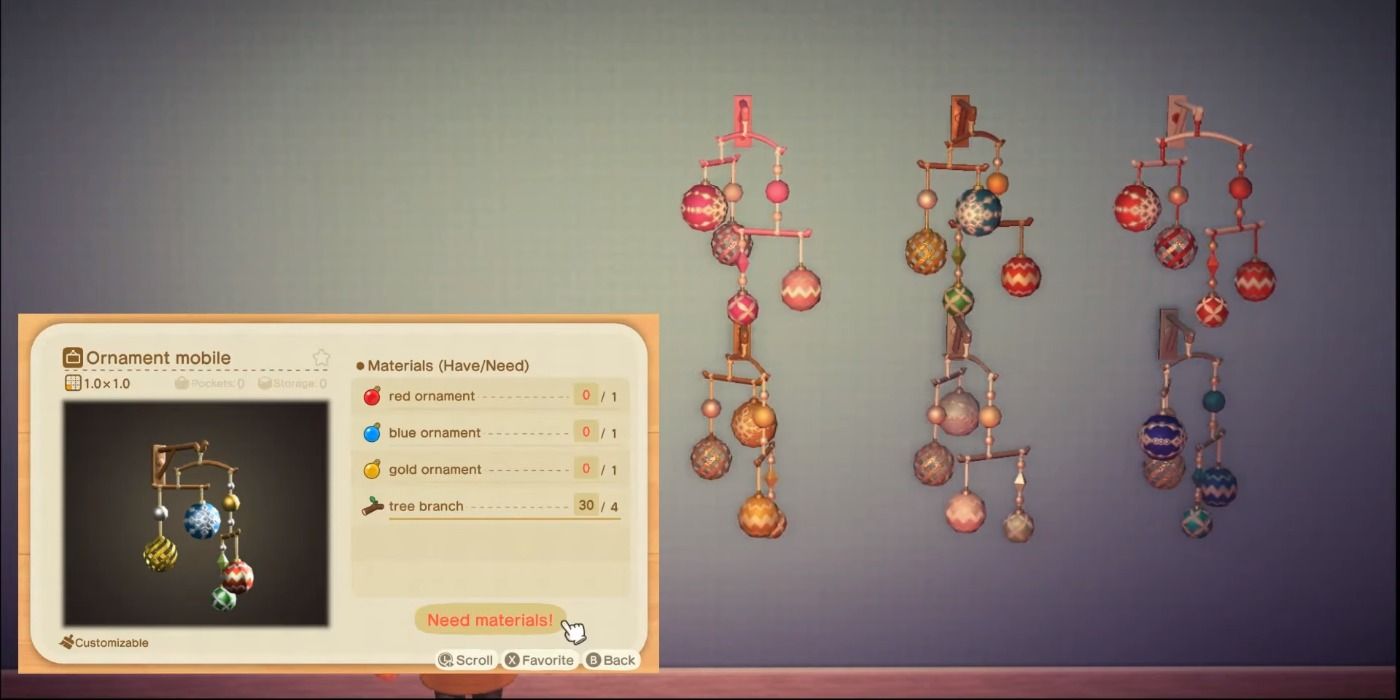 Ornament Mobile DIY in Animal Crossing: New Horizons