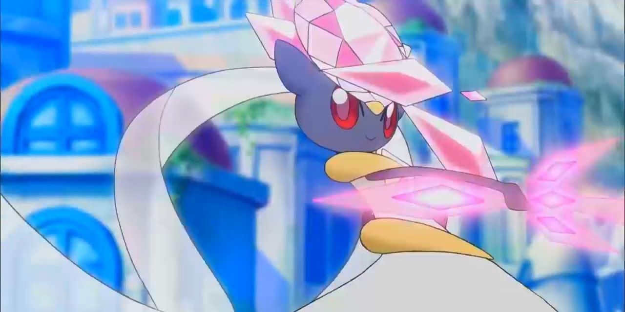diancie pokemon anime oras animated trailer gen 6 kalos fairy rock type
