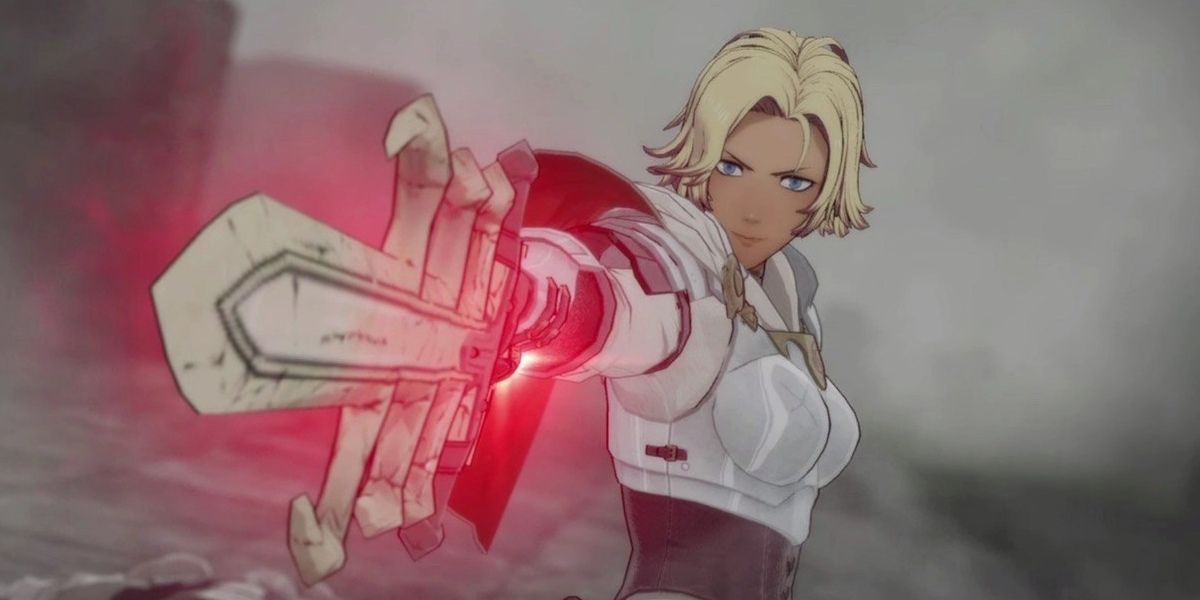 catherine pointing sword