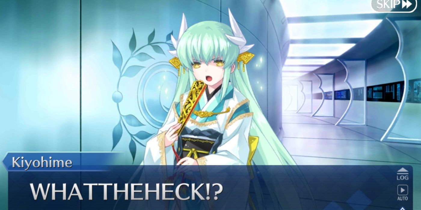 Kiyohime the Fate character surprised by an event.