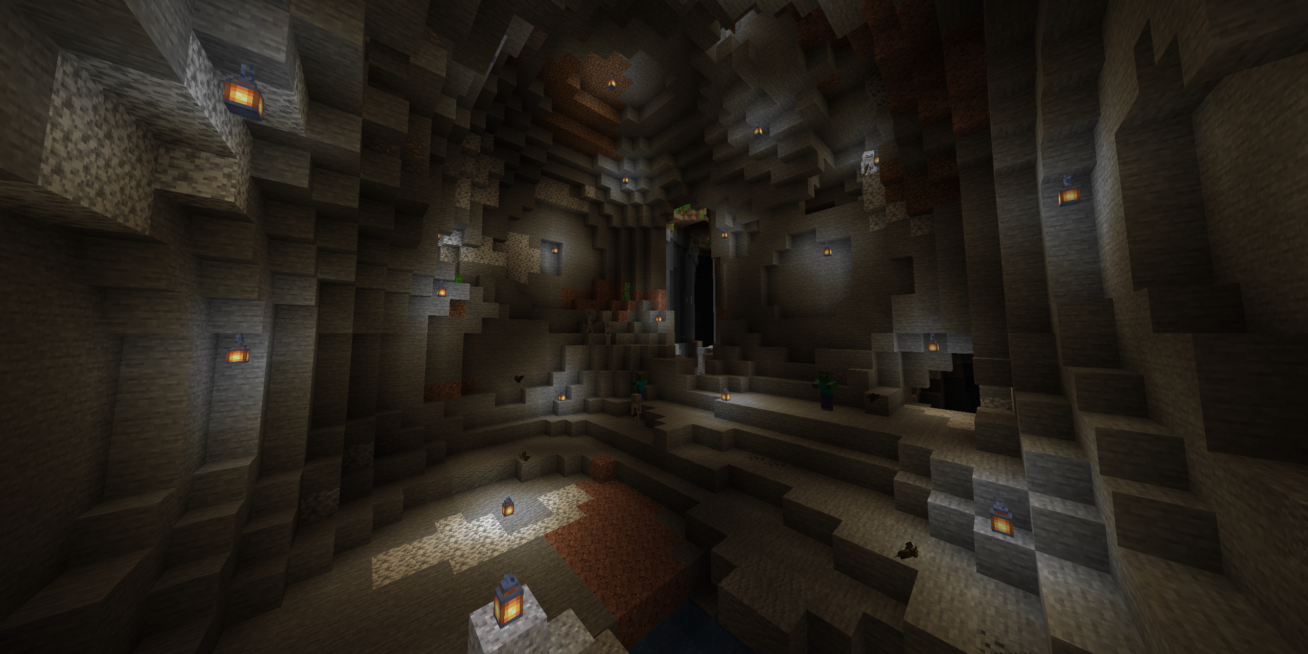 Large Minecraft cavern