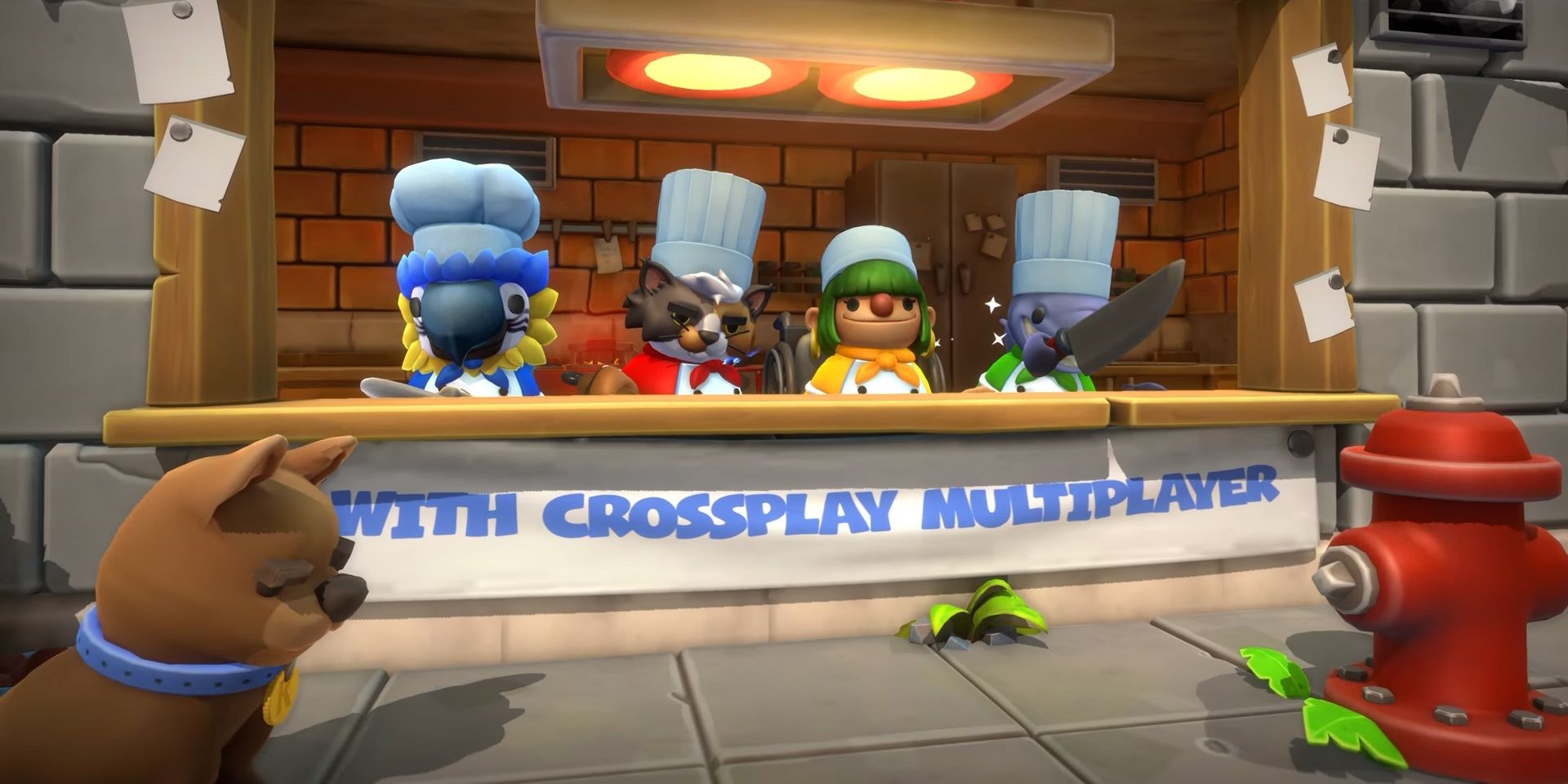 Overcooked All You Can Eat crossplay multiplayer announcement image.