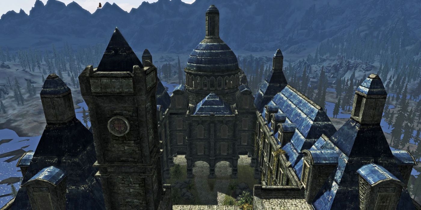 Solitude's blue palace in Skyrim