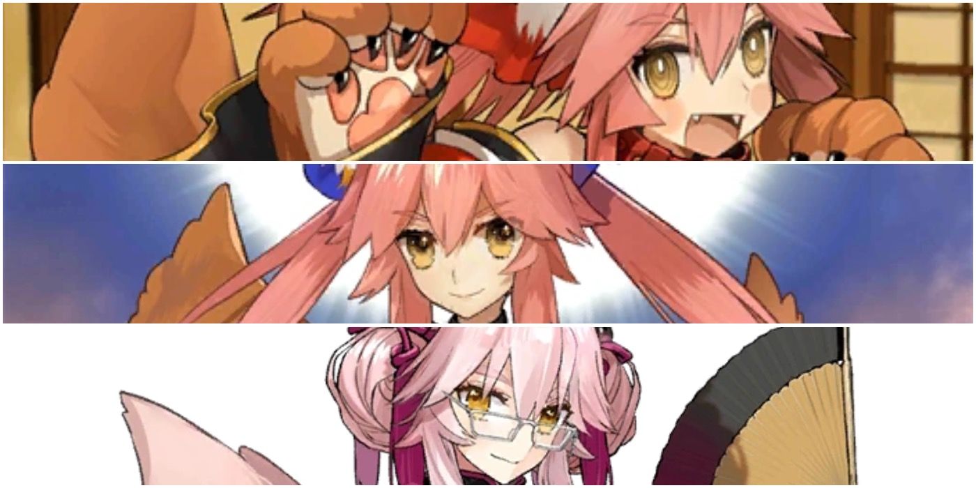 Tamamo and her two other forms Cat and Vitch.