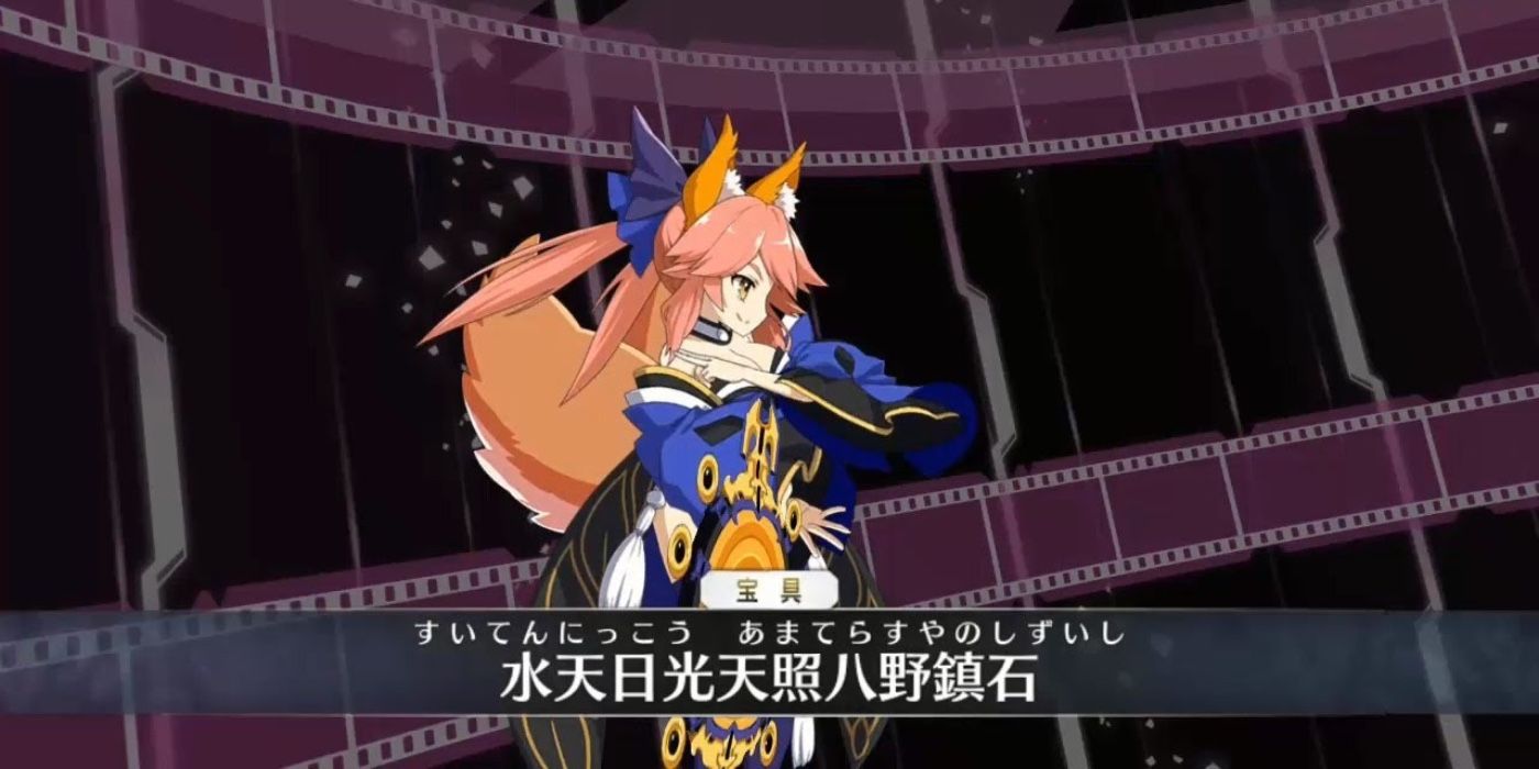 Tamamo getting ready to attack.
