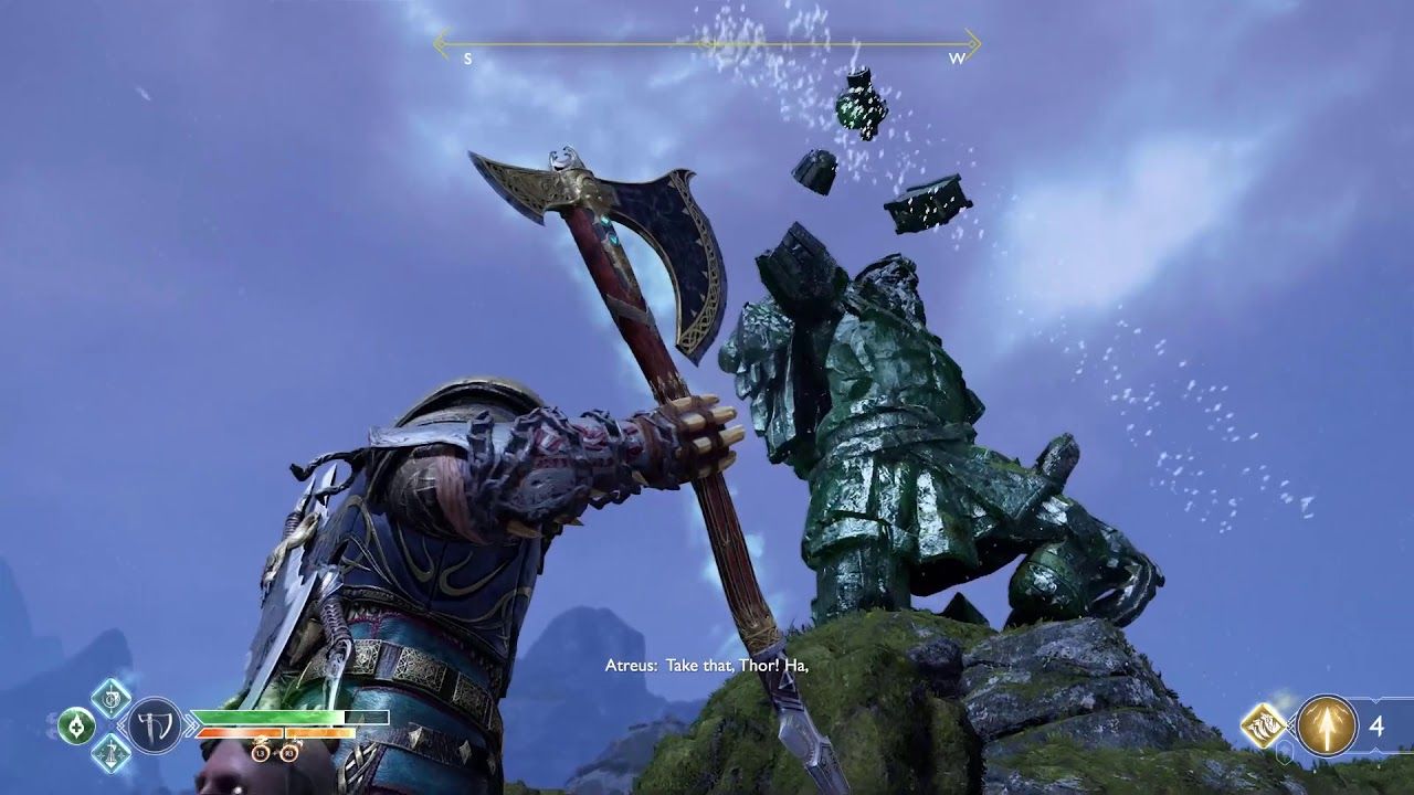 Kraots attacking Thor's statue