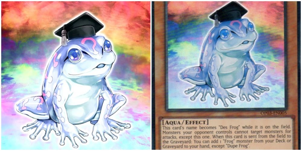 dupe frog art and text