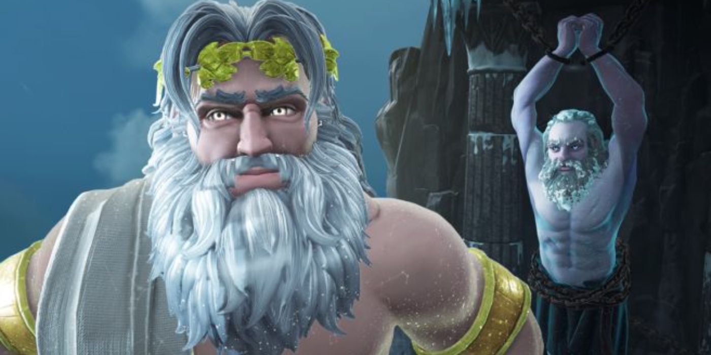 Zeus talking to Prometheus.