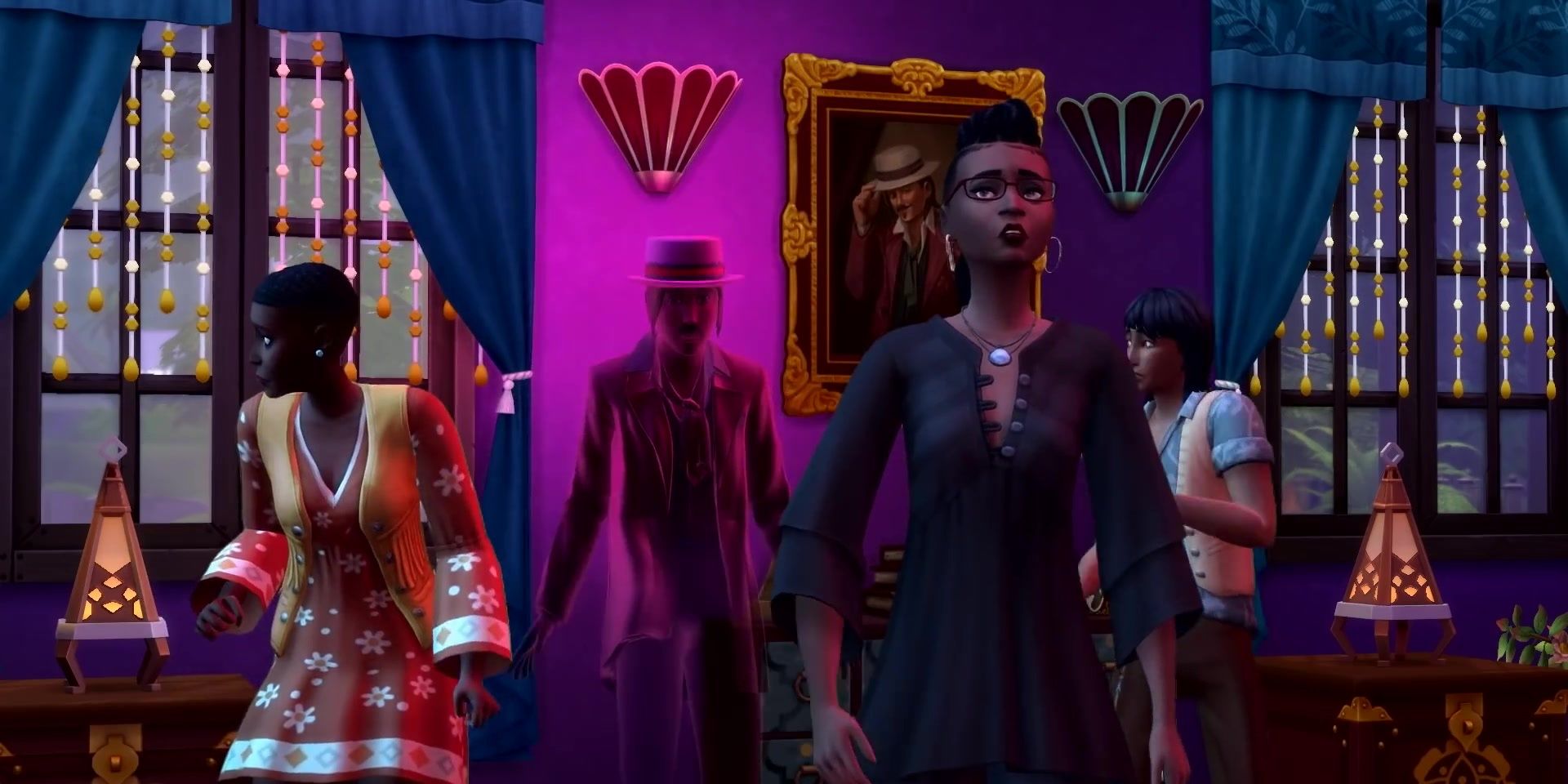 The Sims 4 screenshot ghost with Sims