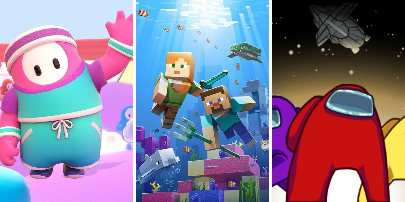 Among Us and Fall Guys and Minecraft Split Entry Image
