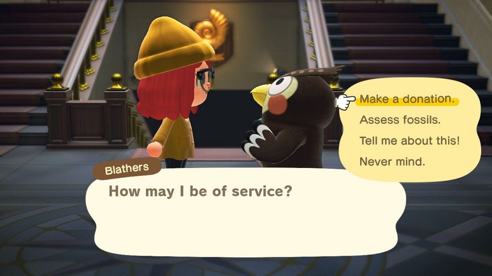 Animal Crossing New Horizons donating to blathers