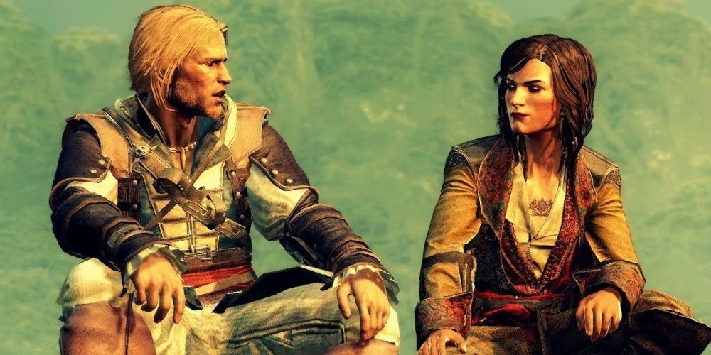 Assassin's Creed Black Flag Mary Read And Edward Kenway Talking