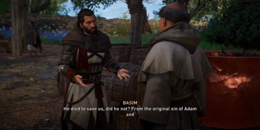 Assassins Creed Valhalla Basim Arguing About Original Sin