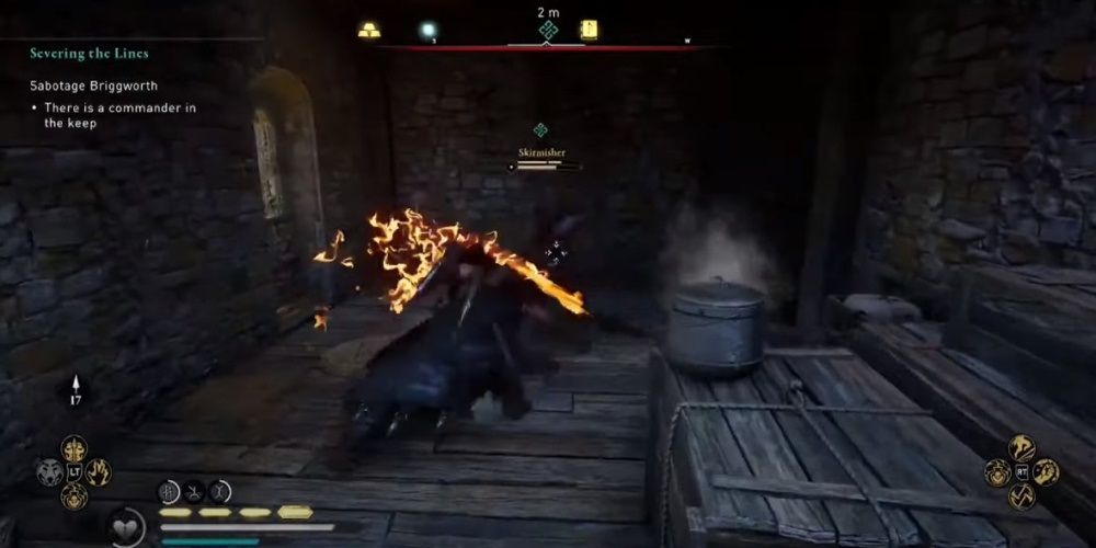Assassin's Creed Valhalla Battling The Keep Commander In Briggworth
