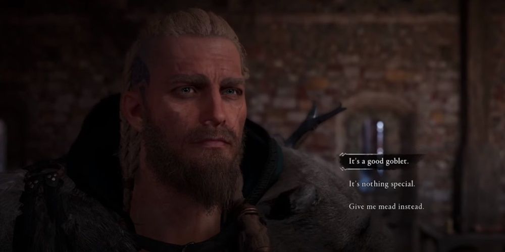 Assassin's Creed Valhalla Choosing What To Say About The Goblet