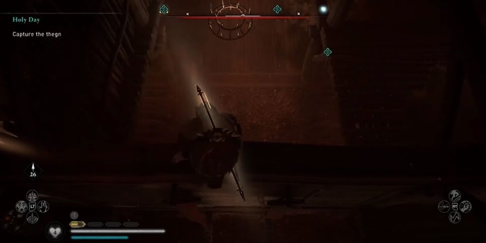 Assassin's Creed Valhalla Climbing The Wall To Get To The Thegn