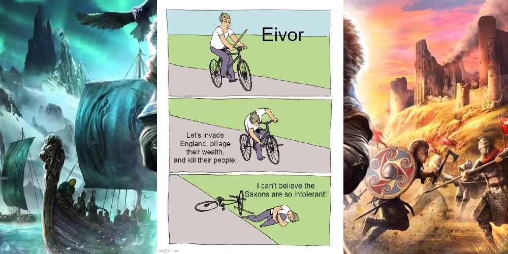 Assassin's Creed Valhalla Intolerant Saxons Self Own Meme
