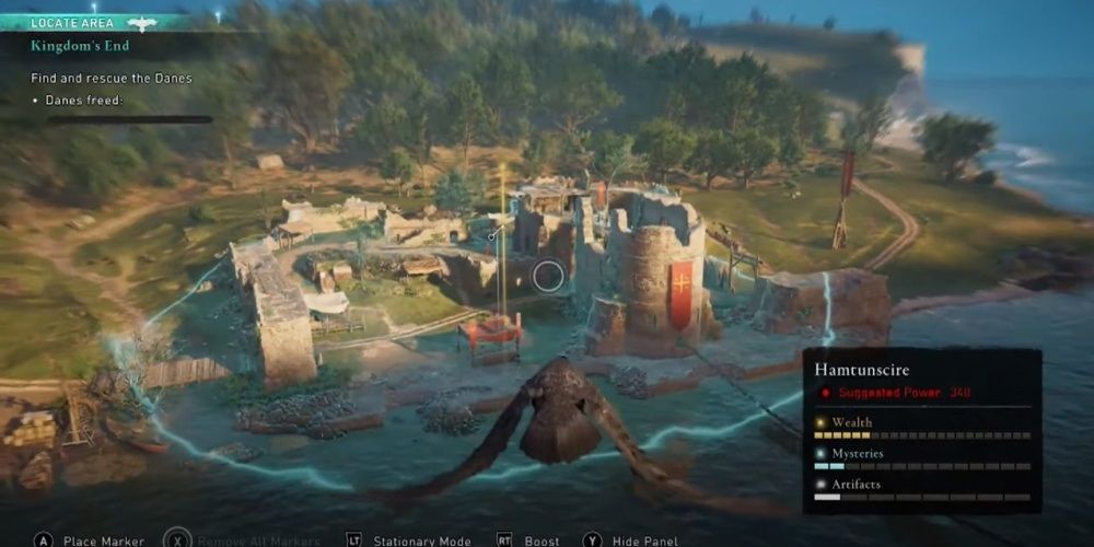 Assassin's Creed Valhalla Using Bird To Spot Captive Danes