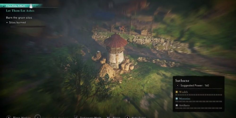 Assassin's Creed Valhalla View Of Grain Silo From Above