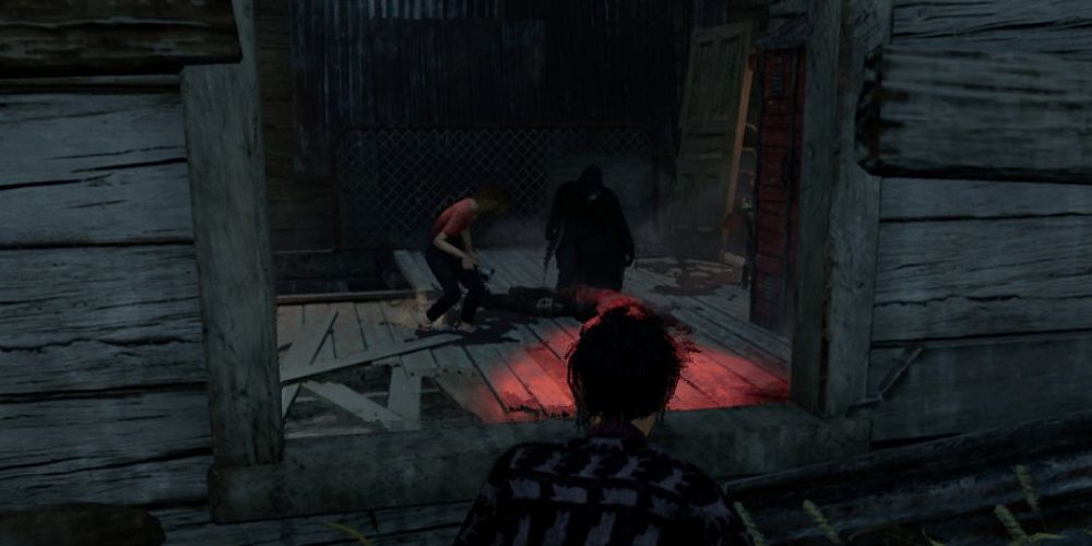 Survivor in Dead by Daylight looking through window